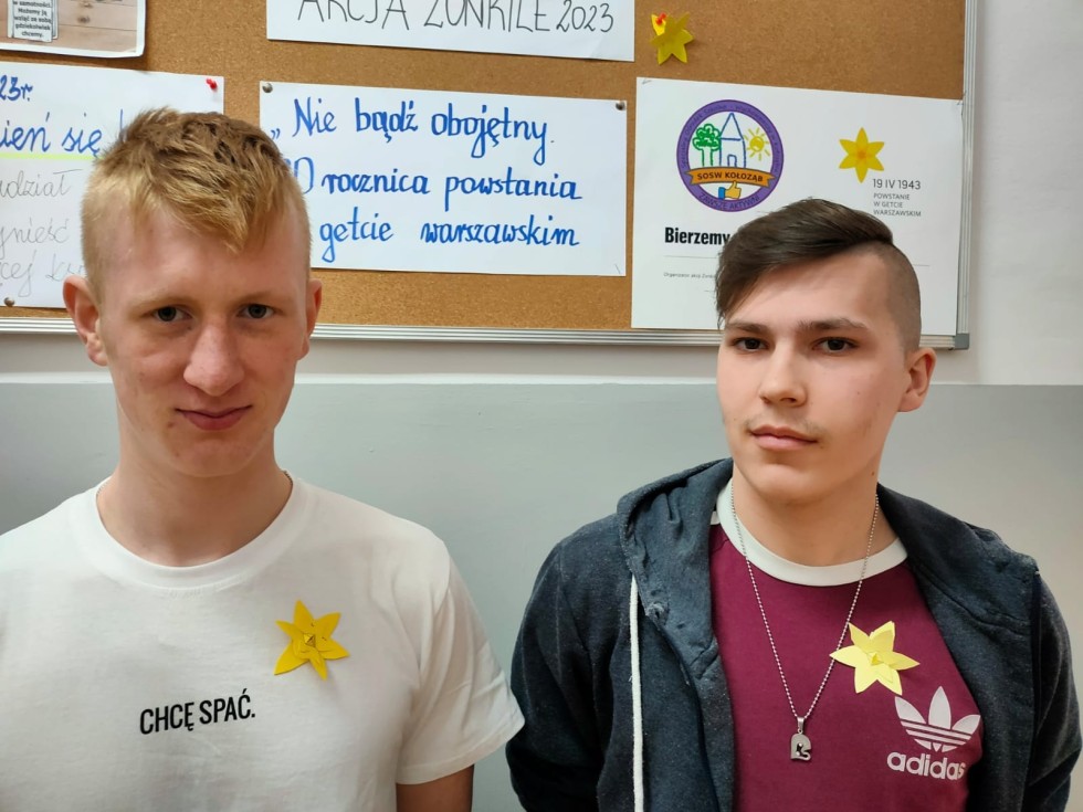 Sztum. Żonkile Pamięci – 80. rocznica wybuchu Powstania w Getcie Warszawskim.
