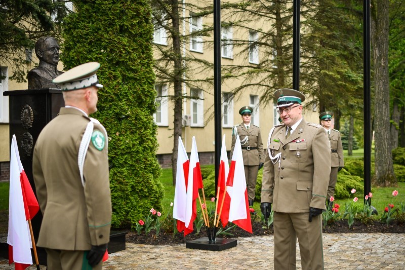 Przywitanie generała w Warmińsko-Mazurskim Oddziale Straży Granicznej.