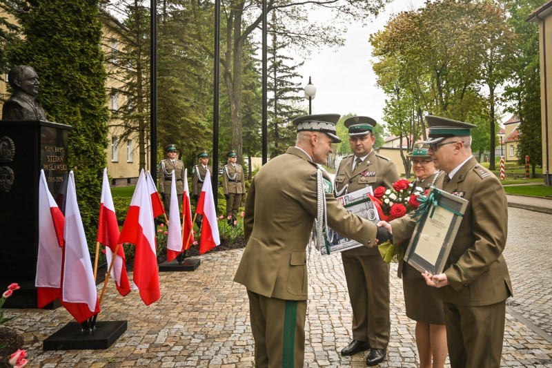 Przywitanie generała w Warmińsko-Mazurskim Oddziale Straży Granicznej.
