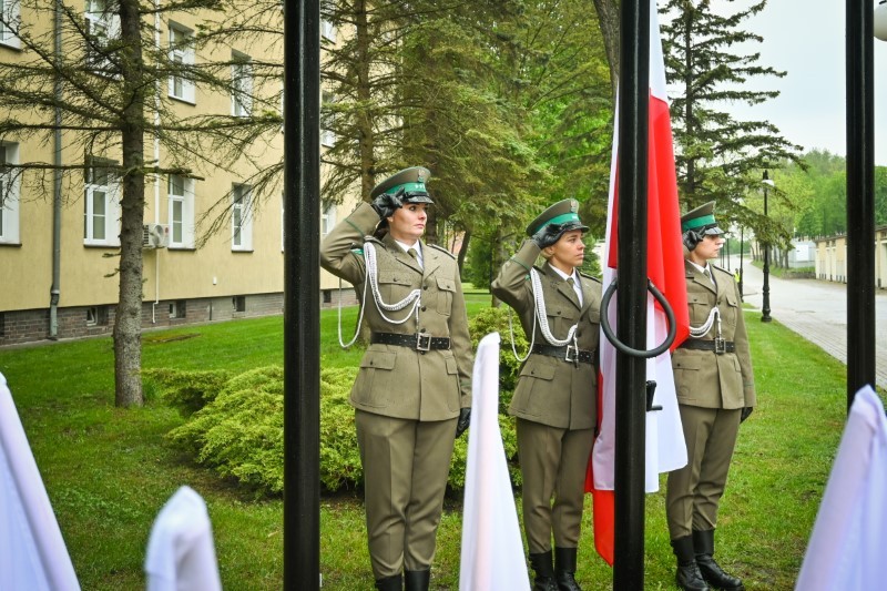 Przywitanie generała w Warmińsko-Mazurskim Oddziale Straży Granicznej.