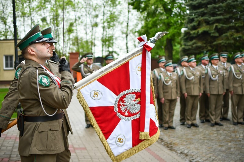 Przywitanie generała w Warmińsko-Mazurskim Oddziale Straży Granicznej.