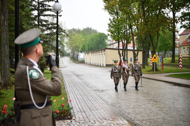 Przywitanie generała w Warmińsko-Mazurskim Oddziale Straży Granicznej.