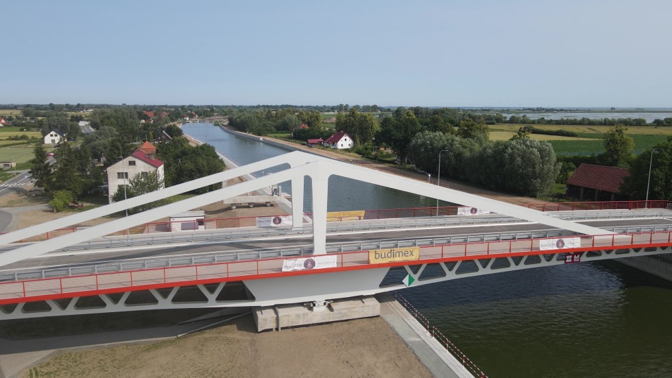 Nowakowo. Nowy most obrotowy przejezdny 05.07.2023. Zobacz nagranie z drona!