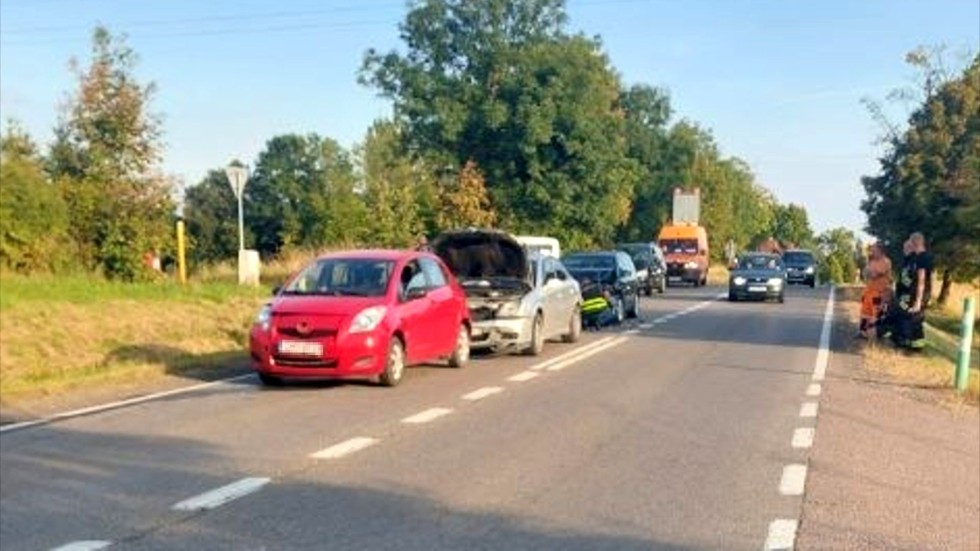 DK55. Zderzenie czterech osobówek w Koniecwałdzie.