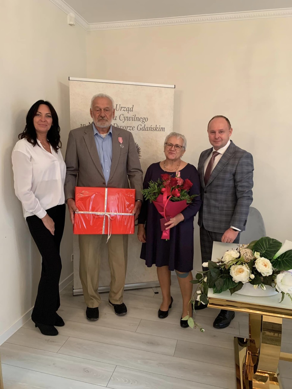 Nowy Dwór Gdański. Złote Gody państwa Marianny i Andrzeja Mańkowskich.
