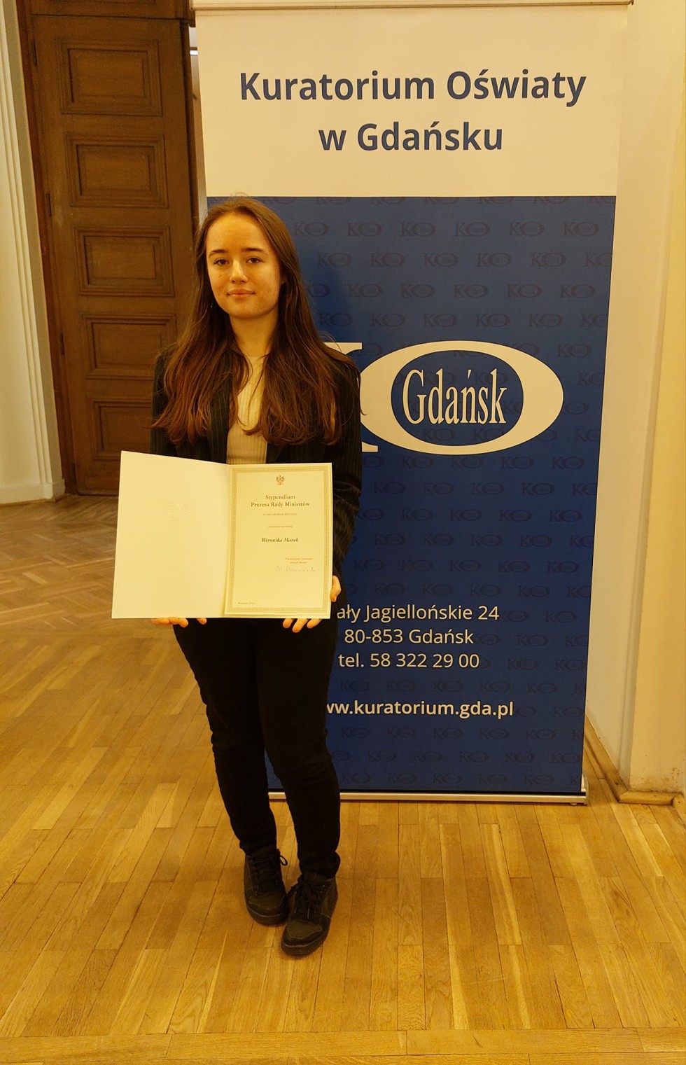 Malbork. Weronika Marek Stypendystką Prezesa Rady Ministrów.