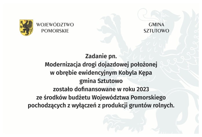 Gmina Sztutowo. Koniec modernizacji drogi w  Kobylej Kępie.