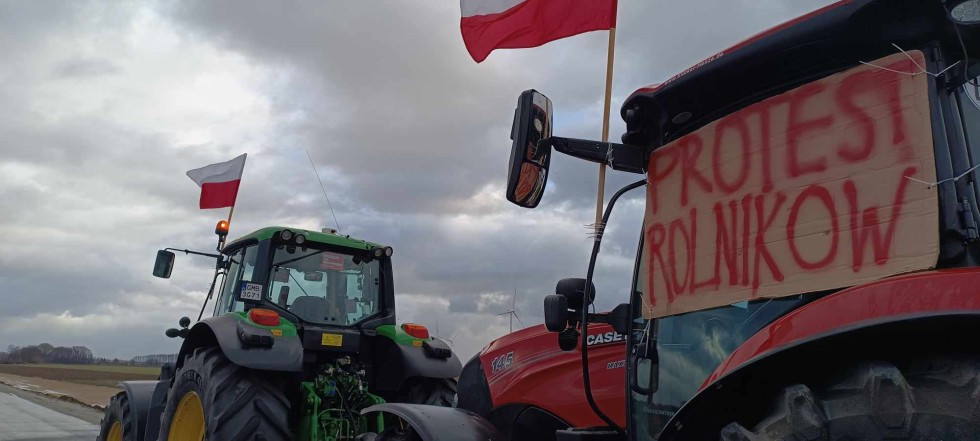 Ogólnoeuropejski Protest Rolników - tak było na DK22 w miejscowości Kończewice. Wideo i zdjęcia