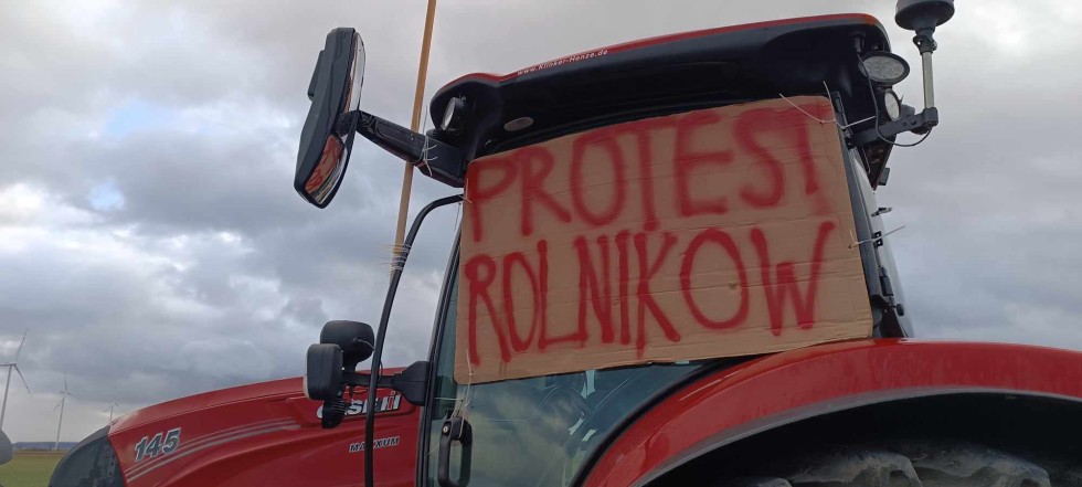 Ogólnoeuropejski Protest Rolników - tak było na DK22 w miejscowości Kończewice. Wideo i zdjęcia