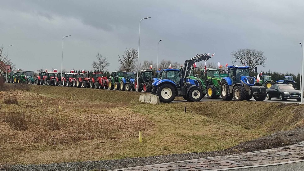 Ogólnoeuropejski Protest Rolników - tak było na DK22 w miejscowości Kończewice. Wideo i zdjęcia
