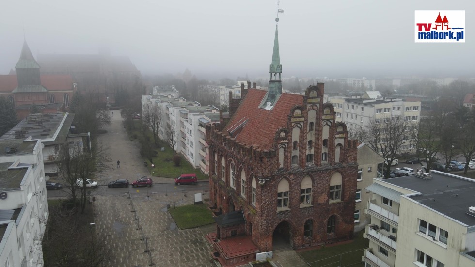 Ruszyła modernizacja Staromiejskiego Ratusza w Malborku. Zobacz wideo z drona - 27.02.2024