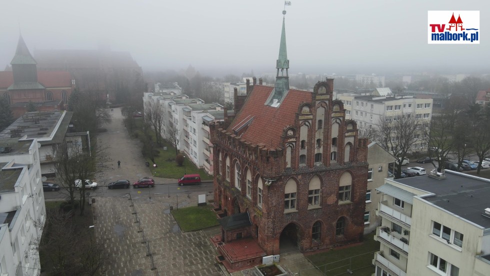 Ruszyła modernizacja Staromiejskiego Ratusza w Malborku. Zobacz wideo z drona - 27.02.2024