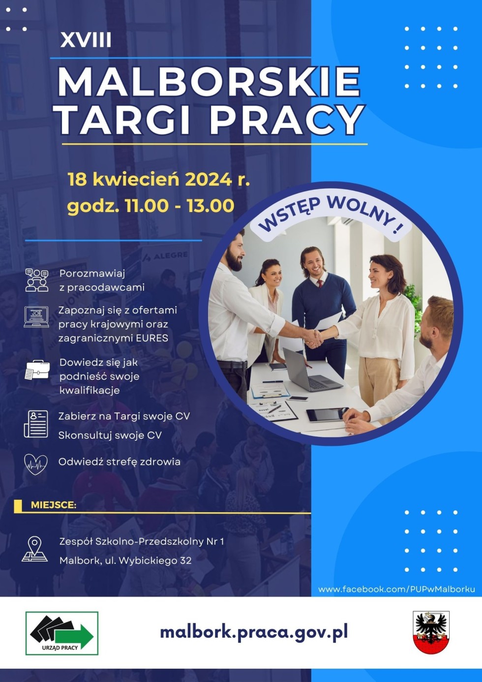 W kwietniu odbędą się Malborskie Targi Pracy.