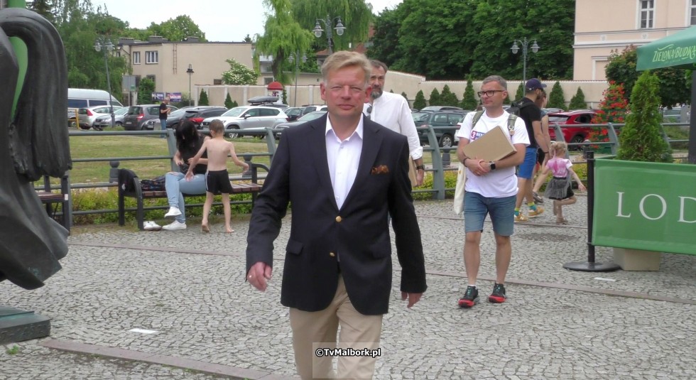 Jacek Bendykowski - Kandydat do Parlamentu Europejskiego odwiedził Malbork.