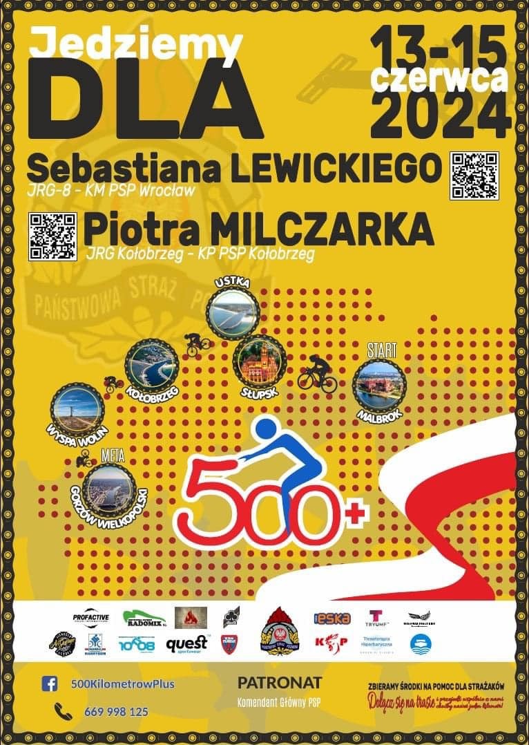Charytatywny ultramaraton kolarski dla strażaków wystartuje z Malborka.