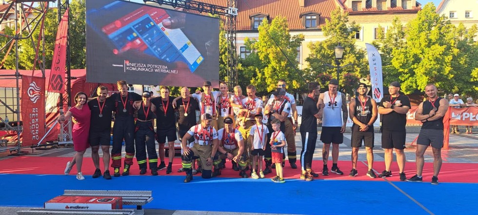 Sztum. Mł. kpt. Piotr Spiżewski walczył o tytuł najsilniejszego strażaka podczas Toughest Firefighter Challenge Płock 2024.