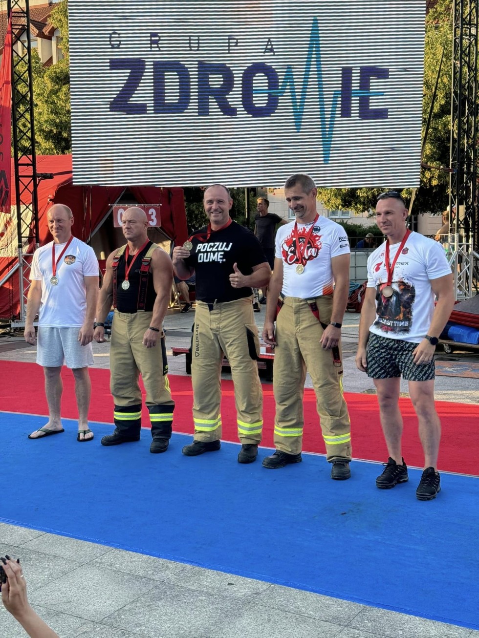 Sztum. Mł. kpt. Piotr Spiżewski walczył o tytuł najsilniejszego strażaka podczas Toughest Firefighter Challenge Płock 2024.