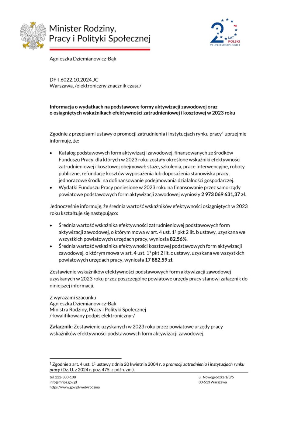 Sztum. Bardzo dobre wyniki Powiatowego Urzędu Pracy.