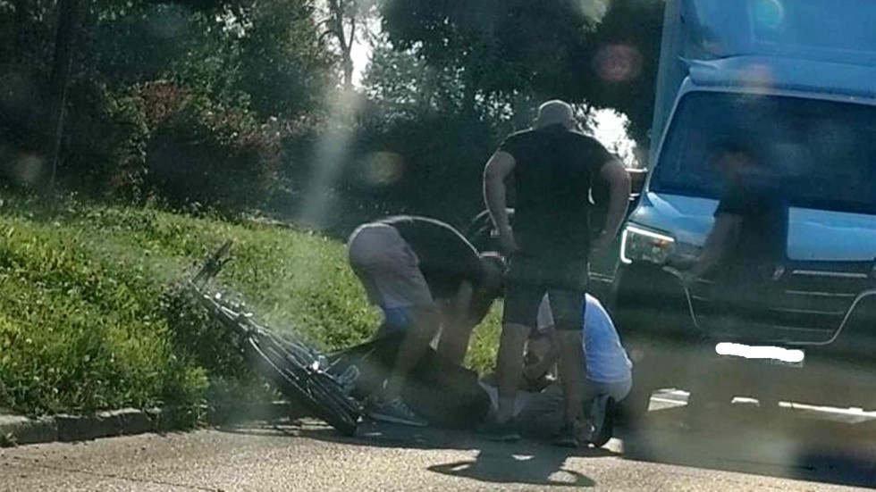 Malbork. Potrącony na ul. Kotarbińskiego rowerzysta trafił do szpitala.