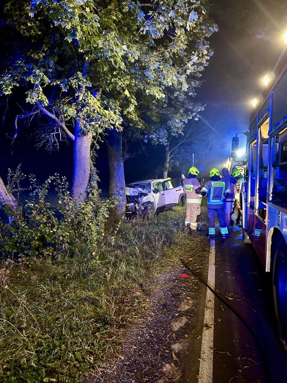 DK55. Śmiertelny wypadek w Chlebówce – nie żyje kierowca osobówki.