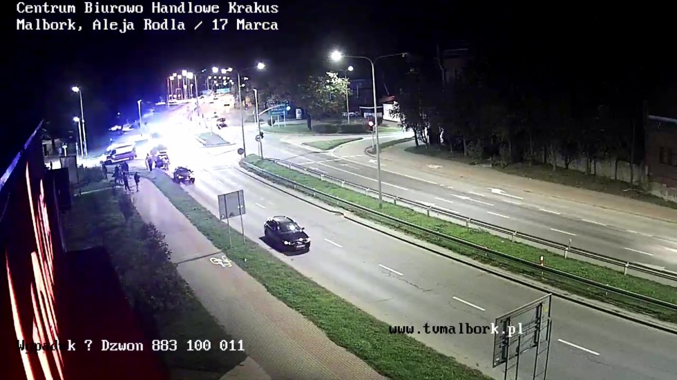 Malbork. Zignorował czerwone światło i spowodował kolizję. Zobacz nagranie ze zdarzenia.