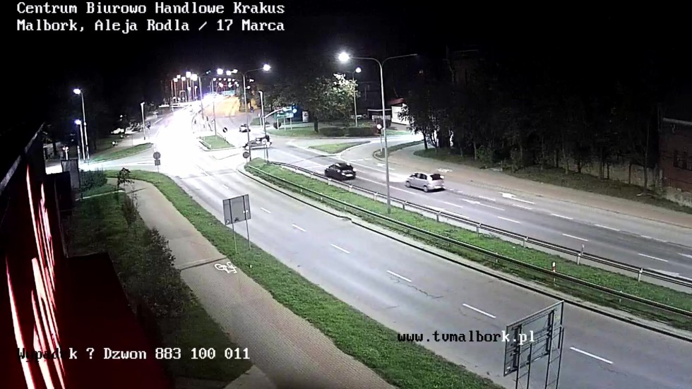 Malbork. Zignorował czerwone światło i spowodował kolizję. Zobacz nagranie ze zdarzenia.