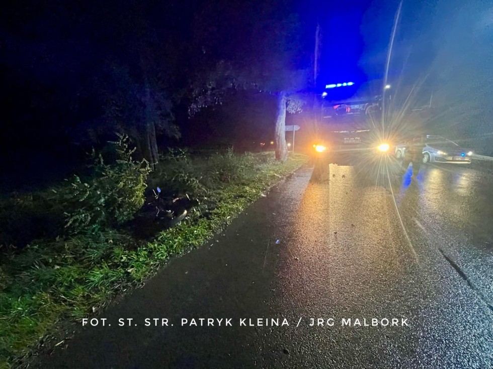 Zderzenie motoroweru z osobówką w Brzózkach i izolowane zdarzenia ratownictwa medycznego   – tygodniowy raport malborskich służb mundurowych.