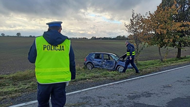 Powiat sztumski. Stracił panowanie nad pojazdem i uderzył w drzewo.