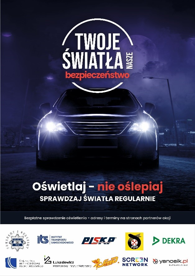 Twoje światła – nasze bezpieczeństwo. Skontroluj oświetlenie swojego samochodu.