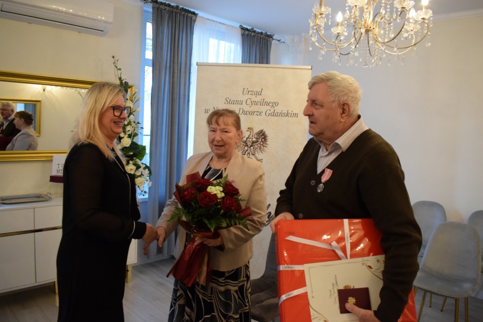Nowy Dwór Gdański. Jubileusz 50-lecia małżeństwa państwa Danuty i Adama Kubiak.