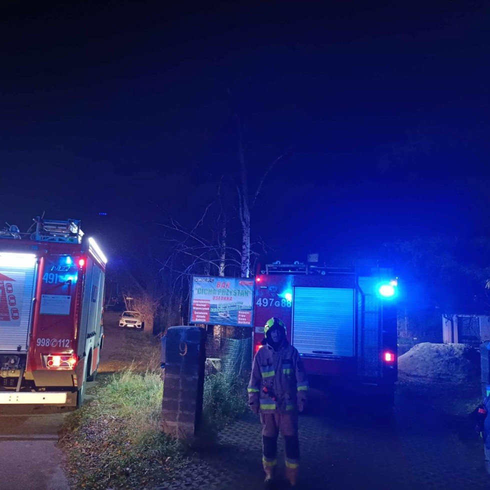 Powiat nowodworski. Pożar budynku mieszkalnego w Osłonce.