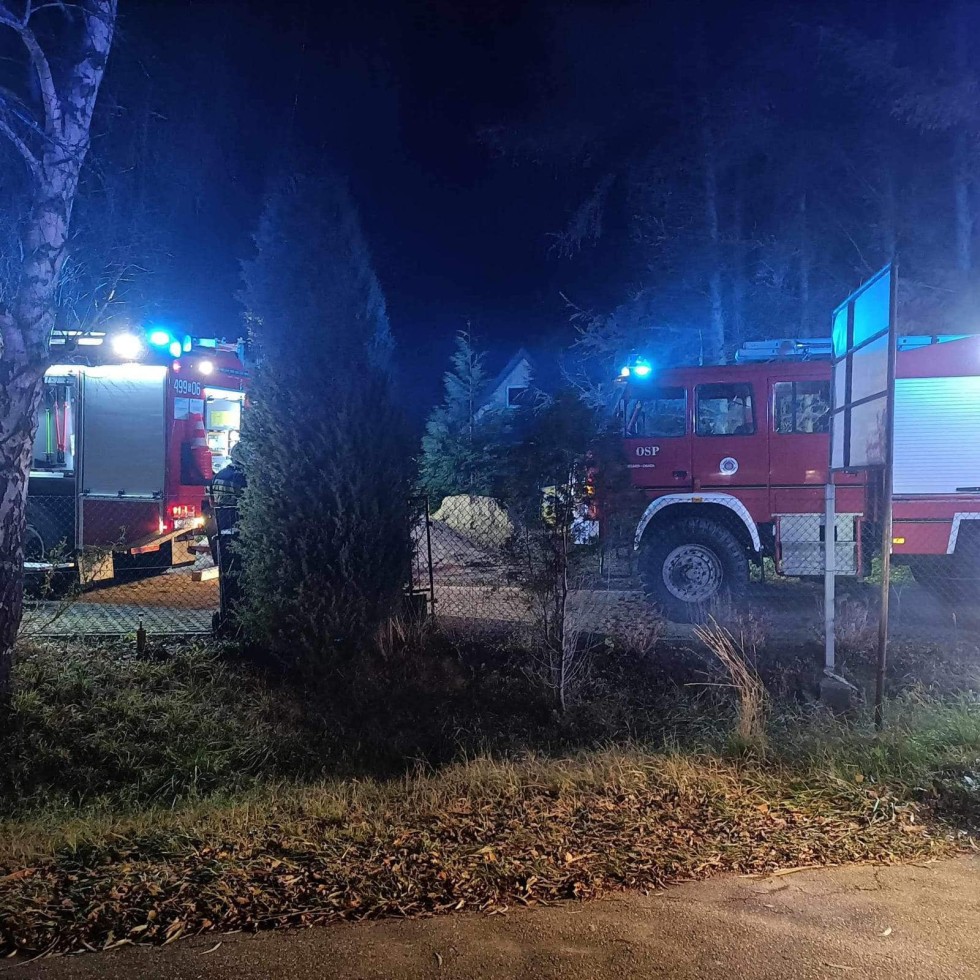 Powiat nowodworski. Pożar budynku mieszkalnego w Osłonce.