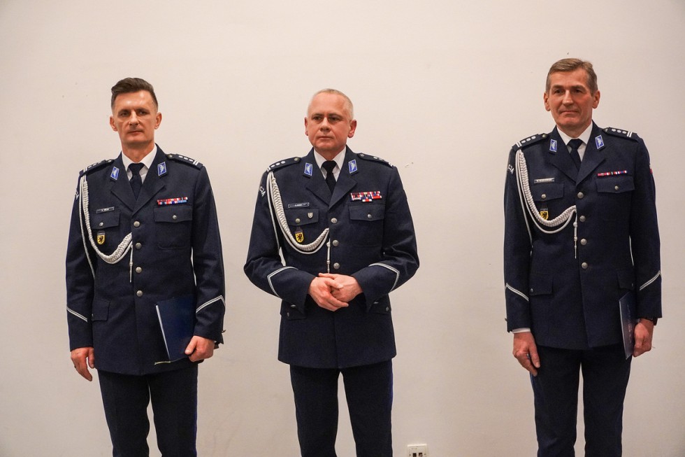 Nowy Dwór Gdański. Pożegnanie Komendanta Powiatowego Policji insp. Piotra Wiśniewskiego.