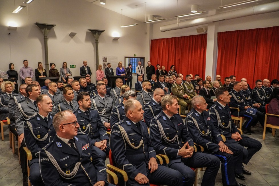 Nowy Dwór Gdański. Pożegnanie Komendanta Powiatowego Policji insp. Piotra Wiśniewskiego.