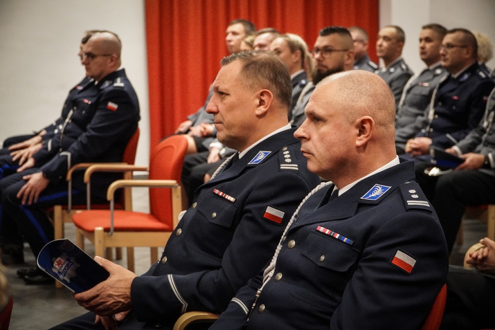 Nowy Dwór Gdański. Pożegnanie Komendanta Powiatowego Policji insp. Piotra Wiśniewskiego.