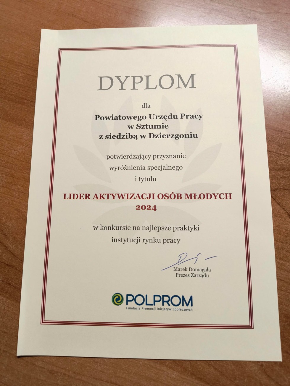 Bezrobocie w powiecie sztumskim poniżej 5%.