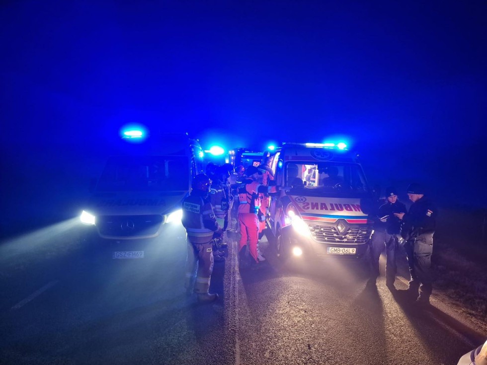 Wypadek w Dąbrówce Malborskiej DW 515. Zderzenie dwóch pojazdów – 20.01.2025
