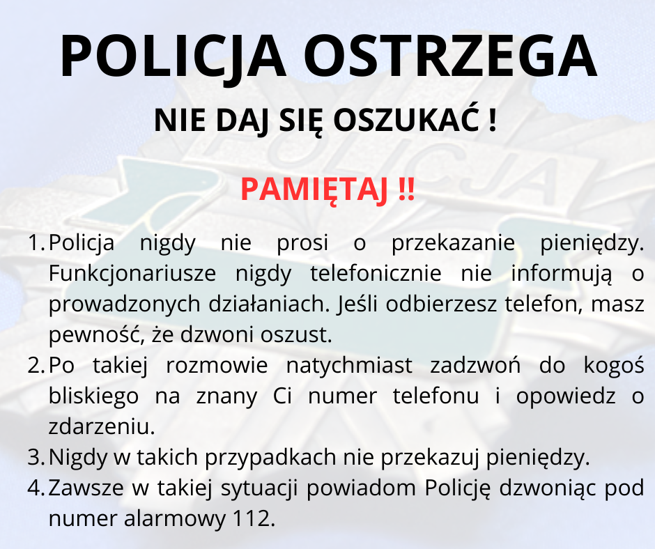 Policjanci apelują - zadbajmy o bezpieczeństwo seniorów.