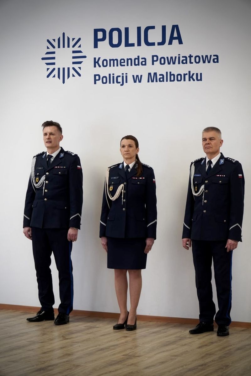 Insp. Marek Laskowski oficjalnie nowym komendantem malborskich policjantów.
