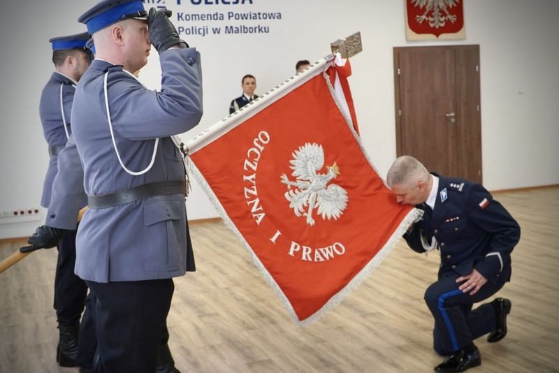 Insp. Marek Laskowski oficjalnie nowym komendantem malborskich policjantów.