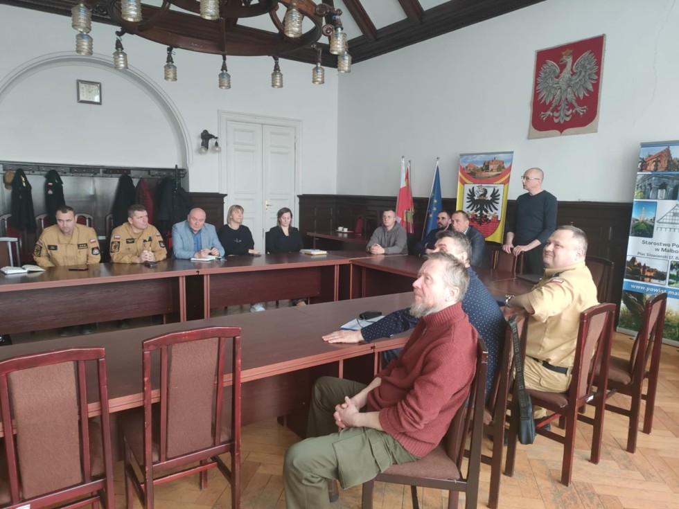 Systemy ostrzegania ludności – szkolenie w Starostwie Powiatowym w Malborku.