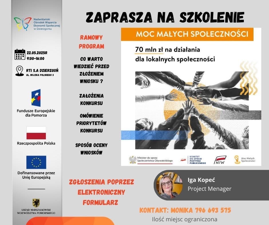 Moc małych społeczności – szkolenie dla NGO z powiatu sztumskiego.