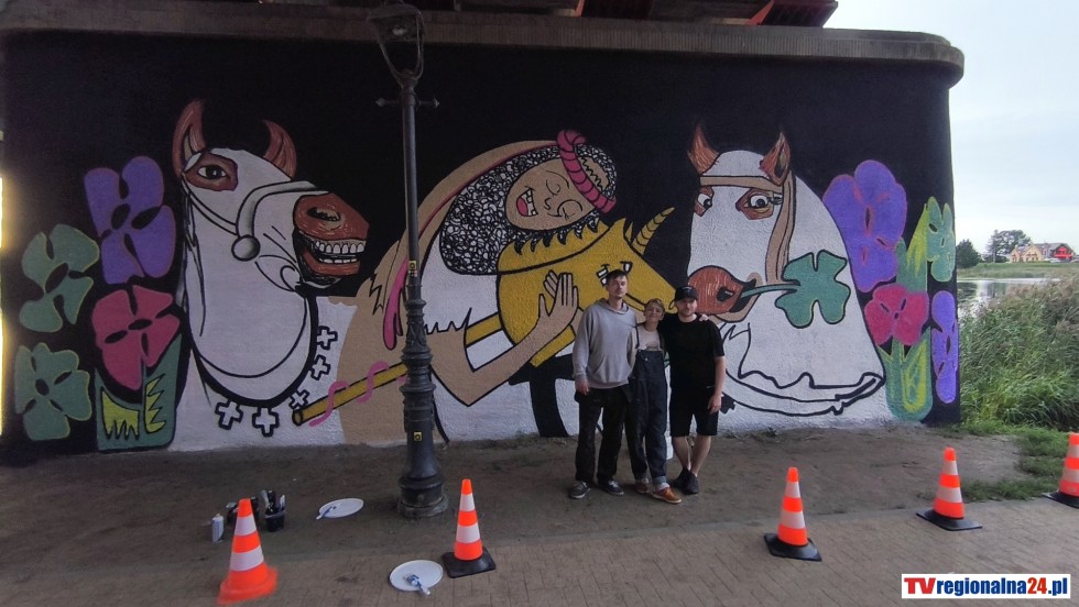 Nowy mural w Malborku. Powstał pod mostem przy bulwarze. Zobacz zdjęcia&#8230;