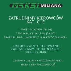 Maksimiliana Polska zatrudni Kierowców kat. C+E