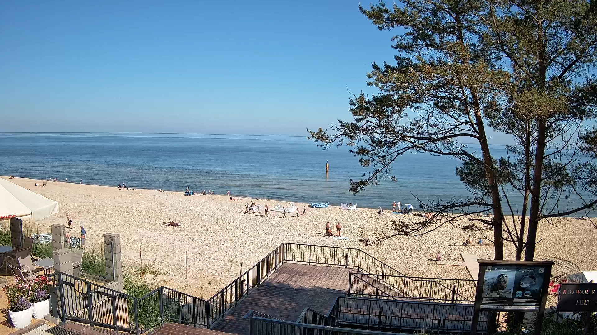Stegna - kamera na żywo z plaży (wejście 68) i aktualna pogoda