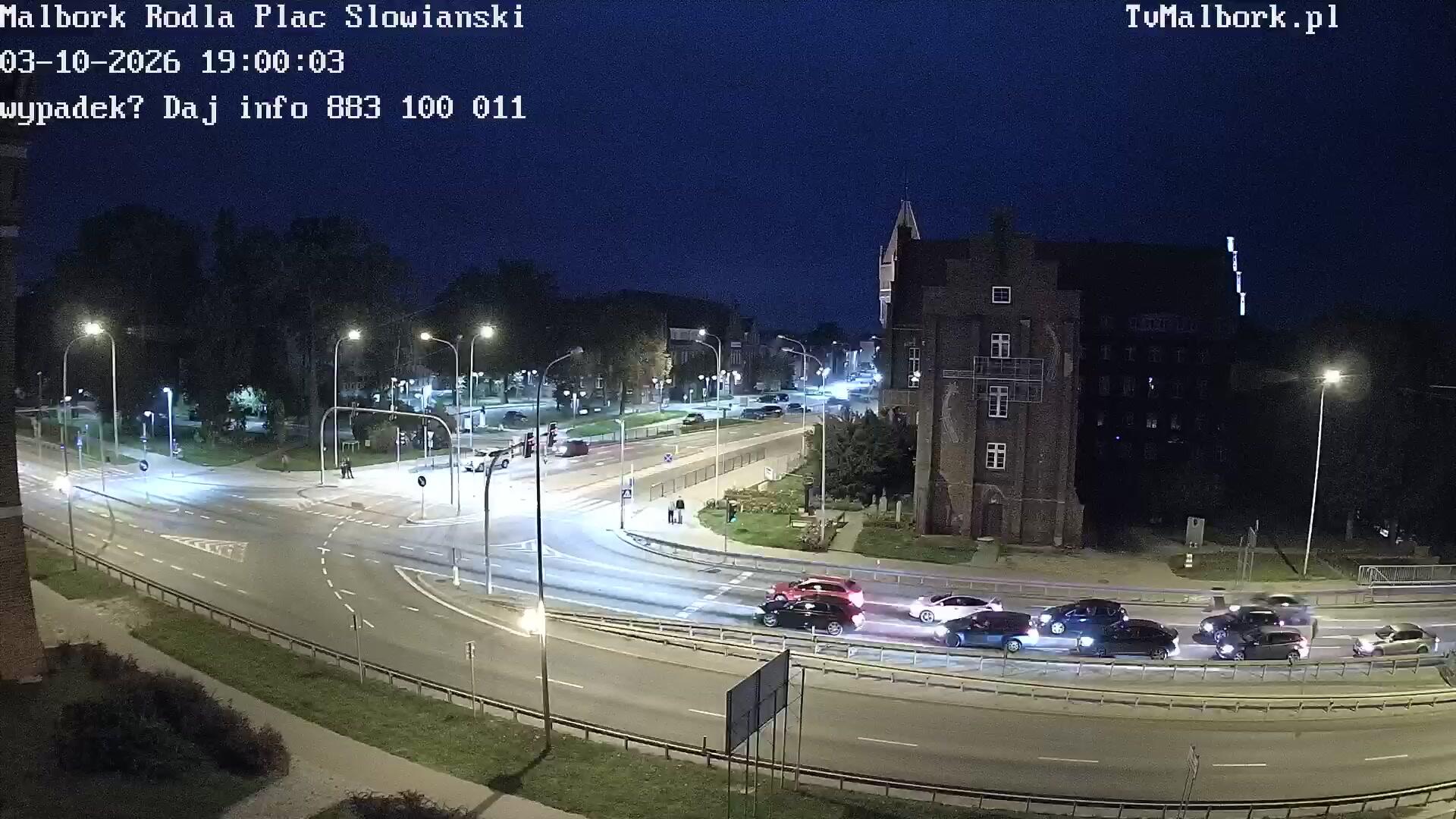 Podgląd: Malbork kamera Al. Rodła - Plac Słowiański - Droga Krajowa nr 22 i 55
