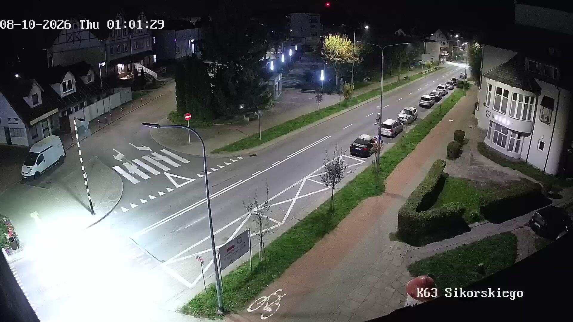 Podgląd: Nowy Dwór Gdański, ul. Generała Władysława Sikorskiego - Ernesta Wejhera. Zobacz na żywo