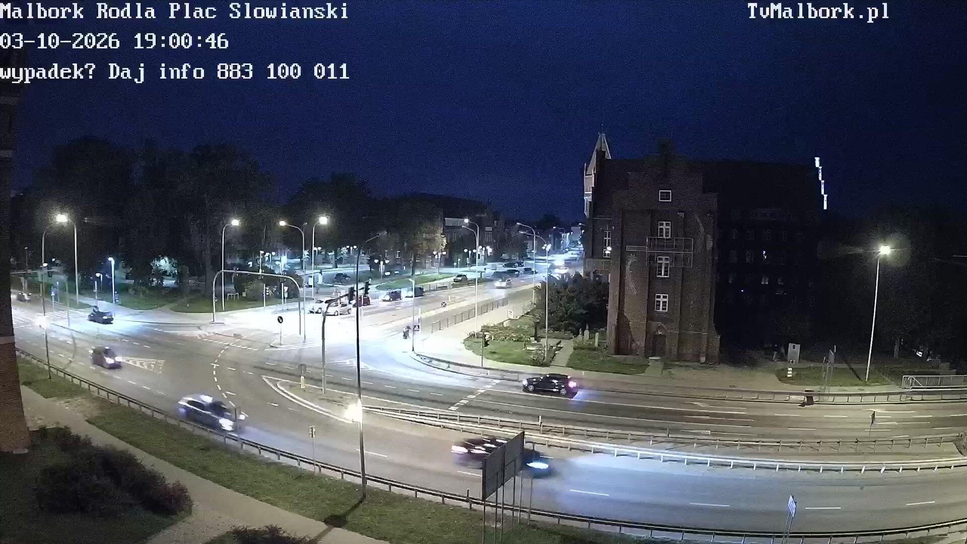 Podgląd: Malbork 82-200, Plac Słowiański. Kamera na żywo z siedziby Mainsoft. Oglądaj Malbork na żywo
